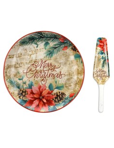 Tognana Sinfonia Set Piatto Torta con Pala in Porcellana Rosso | shopincasa.it