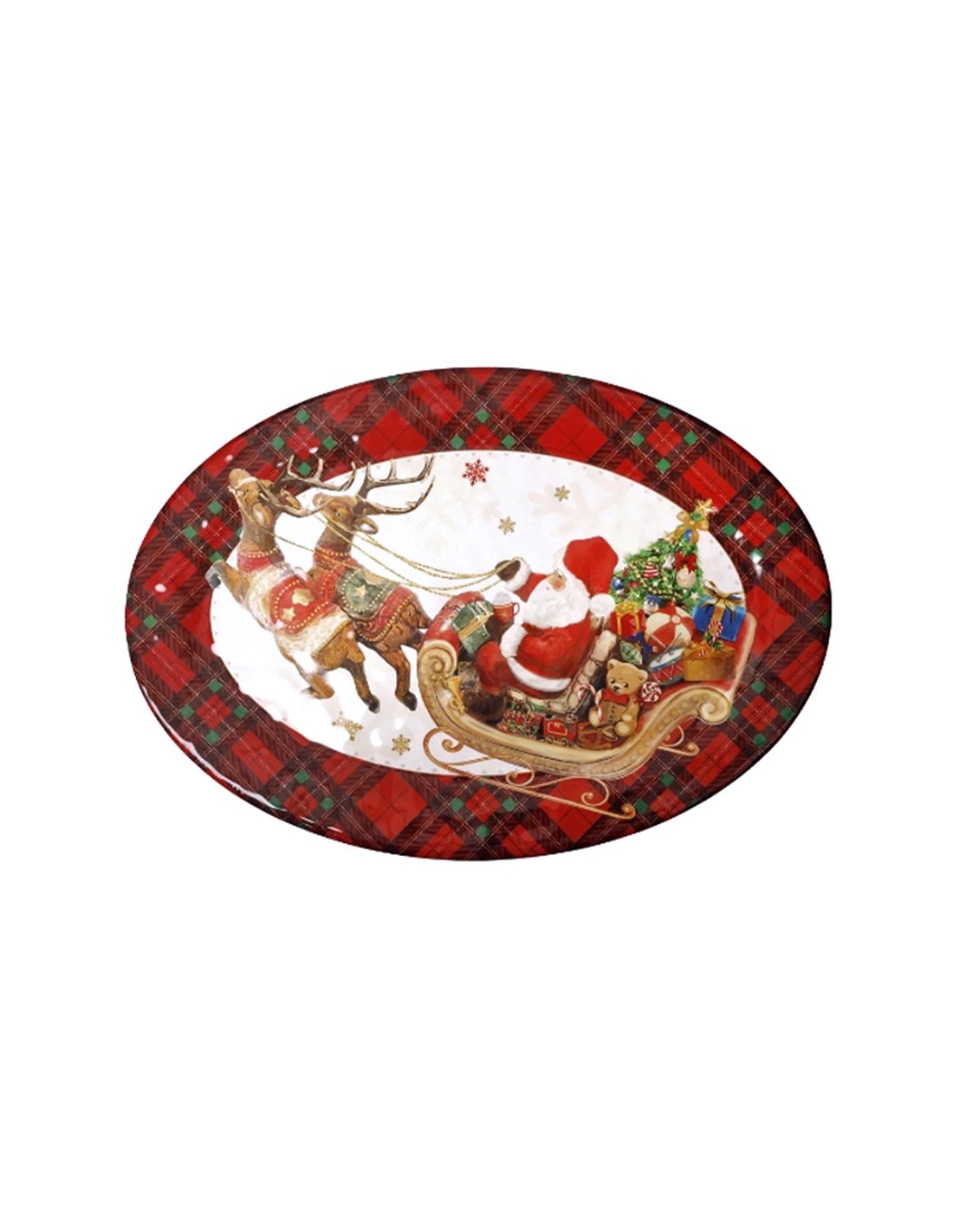 SOTTOPIATTI: vendita online Vassoio Ovale Grande Brandani Christmas in Melamina – Eleganza e Tradizione in offerta