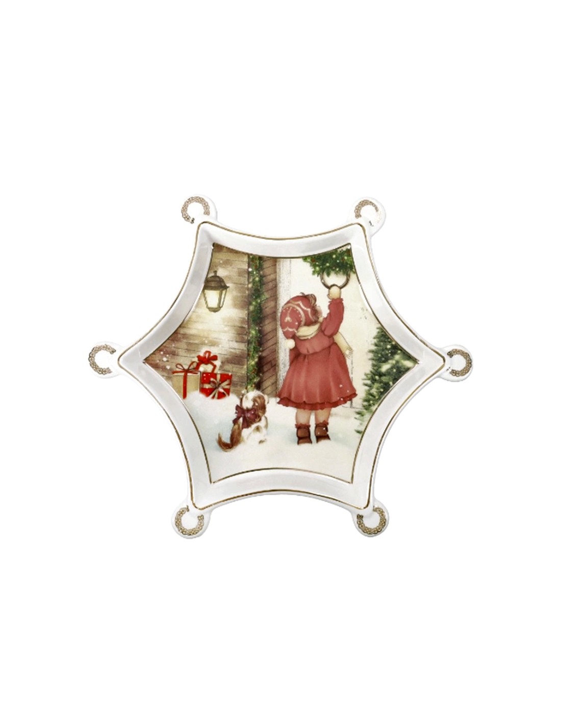 PORCELLANE: vendita online Vassoietto Cuccioli di Natale Bambina – La Magia di Natale a Casa Tua in offerta