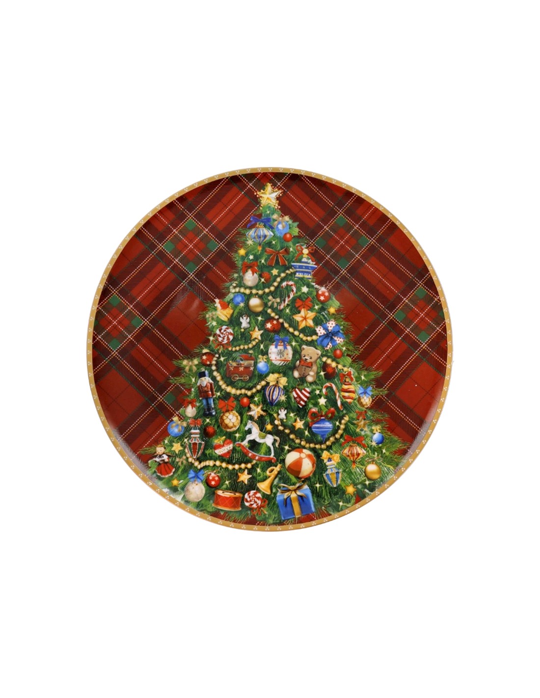 PORCELLANE: vendita online Piatto da Portata Brandani Christmas Tartan – Eleganza in Porcellana per le Festività in offerta