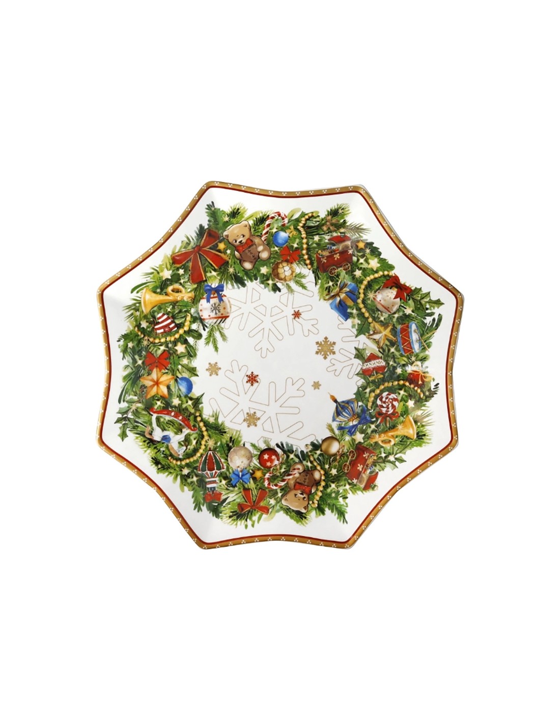 PORCELLANE: vendita online Vassoio Stella Brandani Christmas – Eleganza Festiva in New Bone China in offerta