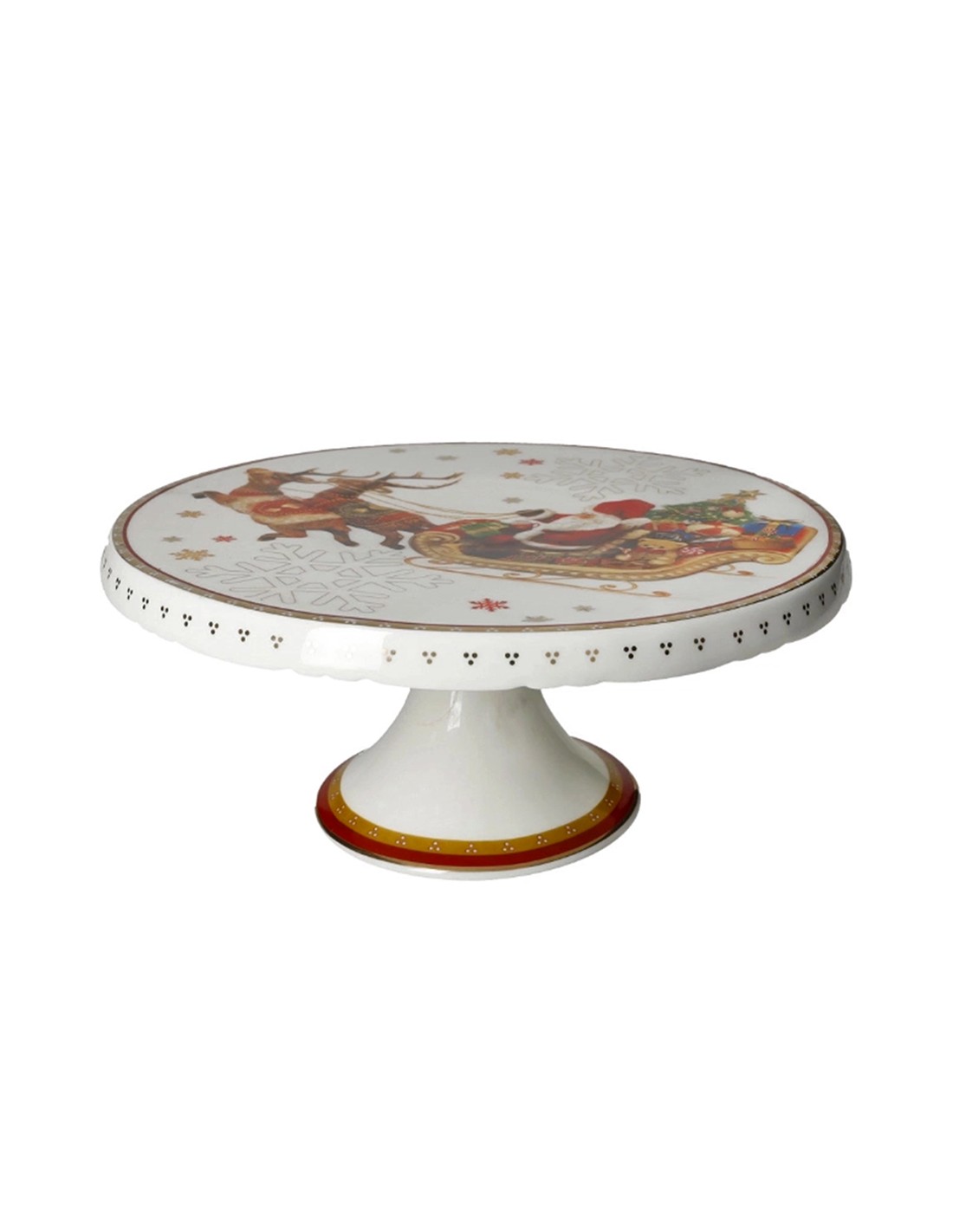 PORCELLANE: vendita online Alzata Brandani Christmas in Porcellana – Eleganza Natalizia per Dolci e Dessert in offerta