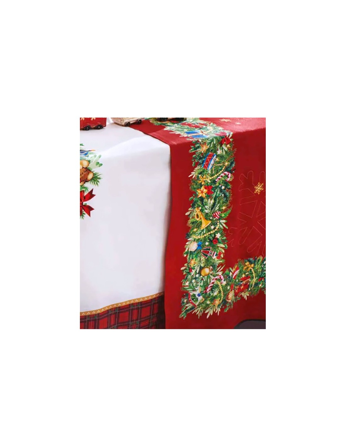 TESSILE: vendita online Tovaglia Brandani Christmas con Balza Ghirlanda – La Magia di Natale in offerta