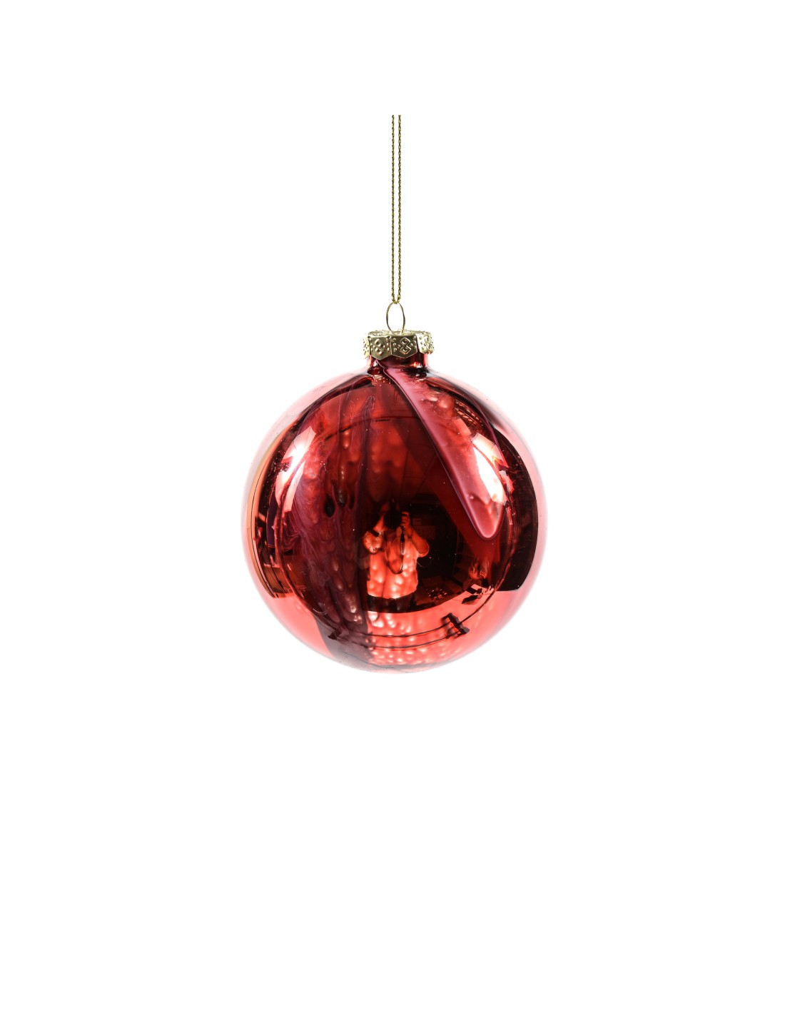 SFERA 48077 VETRO 10CM ROSSO