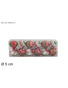 CONF 12 SFERE 270562 PLASTICA D5CM ASSORTITTO