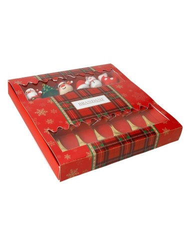 OGGETTISTICA NATALE: vendita online Set di 6 Cucchiaini Gold Assortiti con Soggetti Natalizi, 15 cm, La Magia di Natale a Cas...