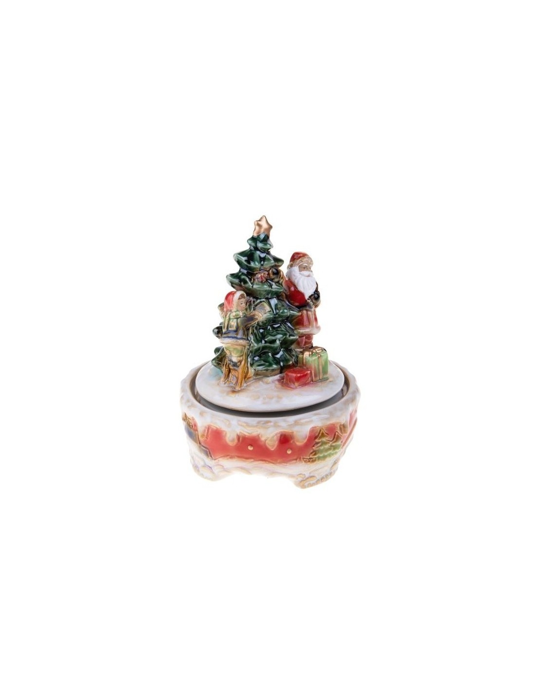 OGGETTISTICA NATALE: vendita online Carillon Babbo Natale e Albero di Natale, D 14,5 x H 20 cm, La Magia di Natale a Casa Tua...