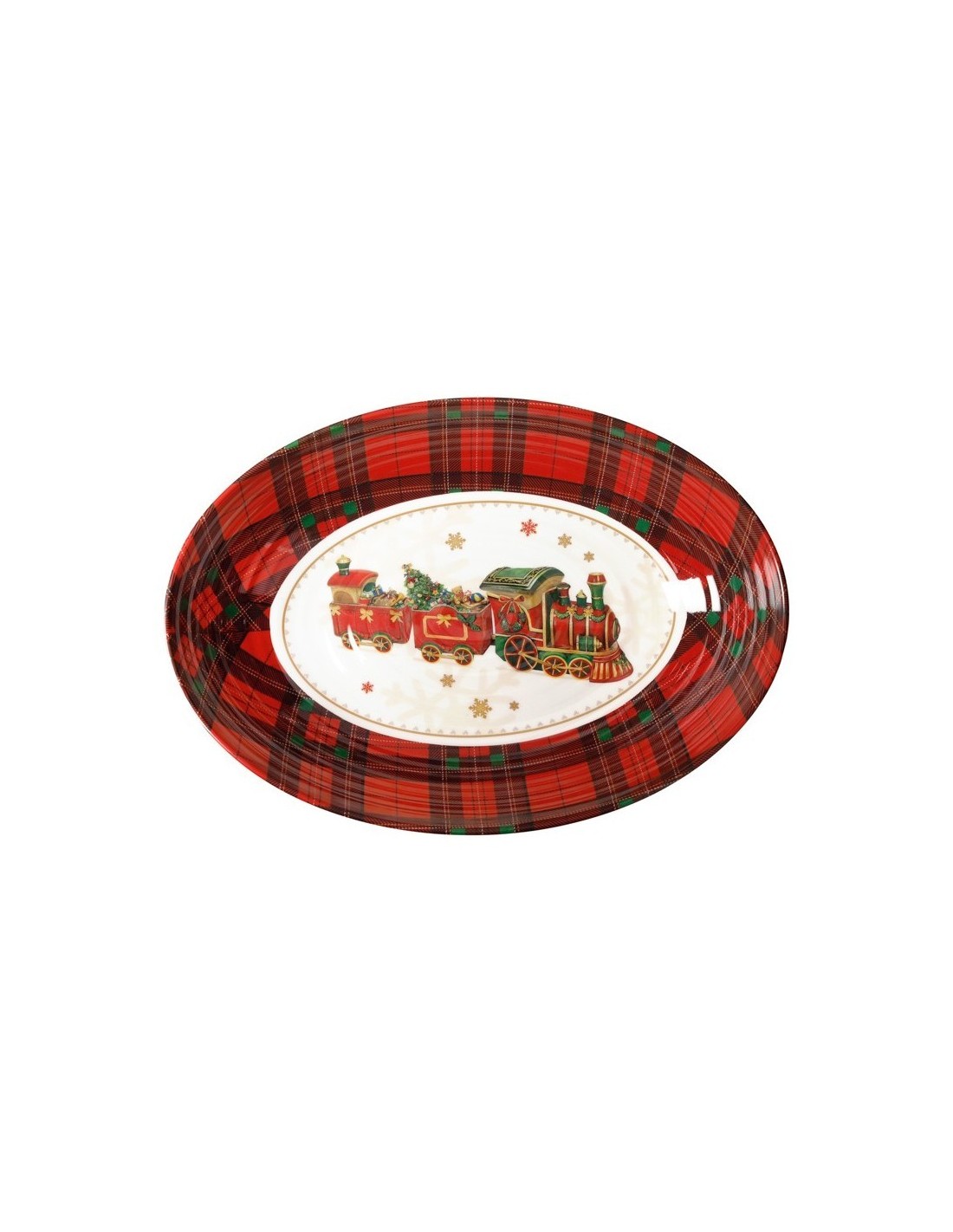 OGGETTISTICA NATALE: vendita online Ciotola Ovale Christmas Melamina di Natale, 33x23x6,5 cm, La Magia di Natale a Casa Tua i...