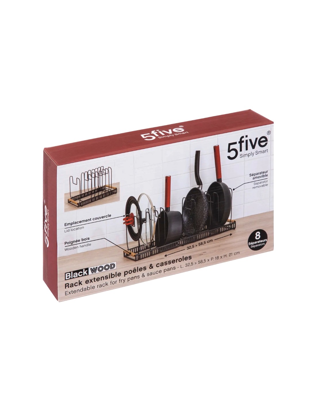 ACCESSORI VARI: vendita online Portapadelle estensibile in ferro, dimensioni L. 58,5 x l. 21 x h. 18 cm, resistente e versati...