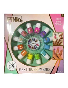 PINKIT Rainbow Nails – Set Nail Art Bambina con Smalti e Adesivi | shopincasa.it