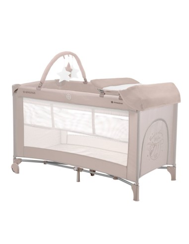 PRIMA INFANZIA: vendita online KikkaBoo Lettino da Campeggio Doppia Altezza con Sacca per il Trasporto So Gifted Plus Beige i...