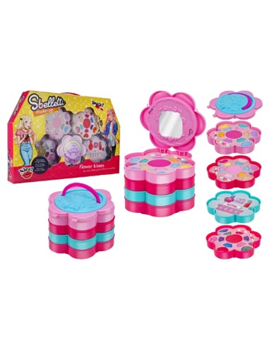 GIOCHI GIRL: vendita online COFANETTO TRUCCHI 4 LIVELLI CON SPECCHIO A FORMA DI FIORE in offerta