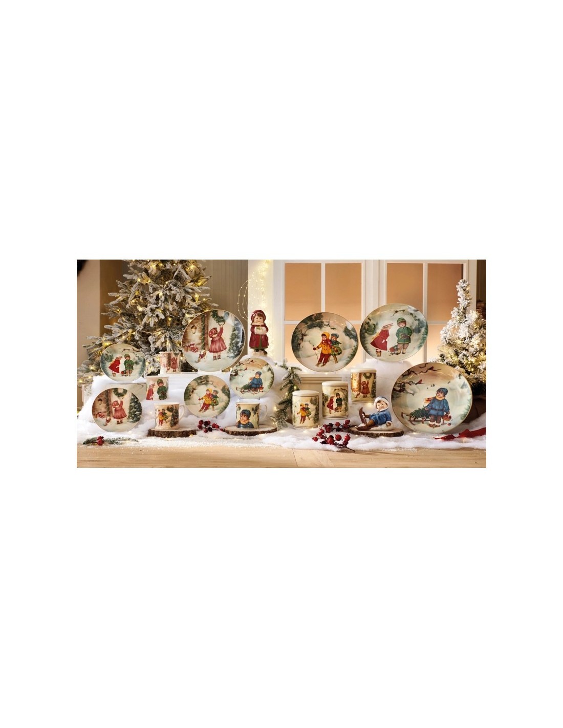 PORCELLANE: vendita online Barattolo Cuccioli di Natale Bimbi Romantici – La Magia di Natale in Casa Tua in offerta