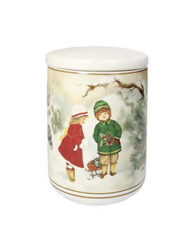 PORCELLANE: vendita online Barattolo Cuccioli di Natale Bimbi Romantici – La Magia di Natale in Casa Tua in offerta