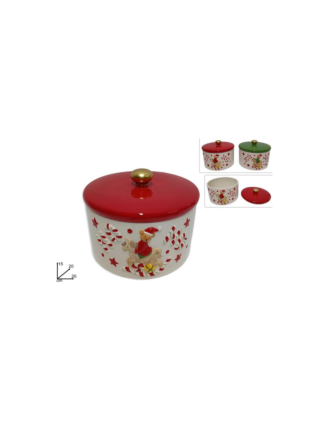 BARATTOLO TONDO 281827 CERAMICA 15CM ASSORTITO