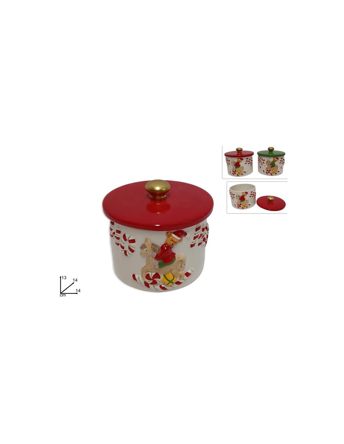 BARATTOLO TONDO 281834 CERAMICA 13CM ASSORTITO