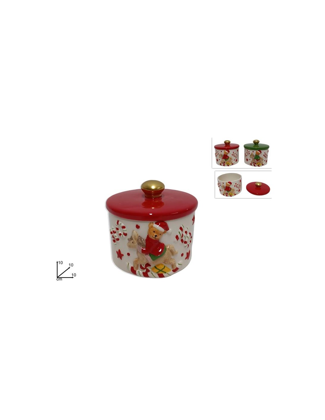 BARATTOLO TONDO 281841 CERAMICA 10CM ASSORTITO
