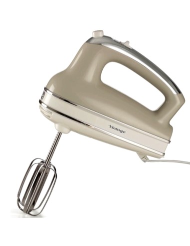 SBATTITORI: vendita online Ariete 1548 Sbattitore Vintage, 450W, 5 Velocità + Turbo, 2 Fruste Inox, Beige in offerta