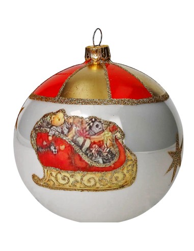 SFERE E PENDAGLI: vendita online Decorazione sfera di Natale 4 soggetti assortiti dipinti a mano - La magia di Natale a casa ...