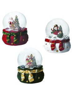 Palla di Neve Carillon Babbo Natale 14 cm Brandani - shopincasa.it