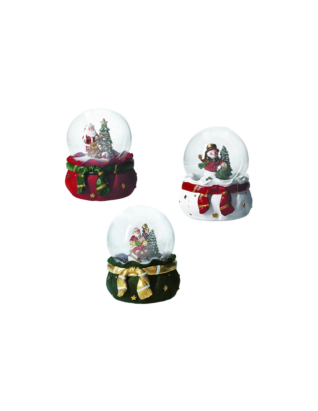 Palla di Neve Carillon Babbo Natale 14 cm Brandani - shopincasa.it