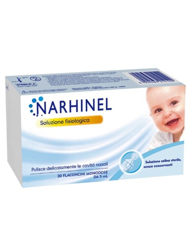 Narhinel Soluzione Fisiologica - 30 Flaconcini Monodose per Lavaggi Nasali | shopincasa.it