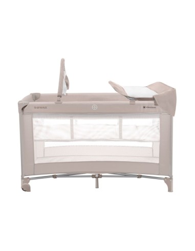 PRIMA INFANZIA: vendita online KikkaBoo Lettino da Campeggio Doppia Altezza con Sacca per il Trasporto So Gifted Plus Beige i...
