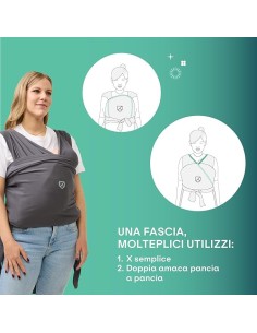 Koala Babycare Cuddle Band 2.0 - Fascia Porta Bebè in Cotone Organico su Shopincasa.it