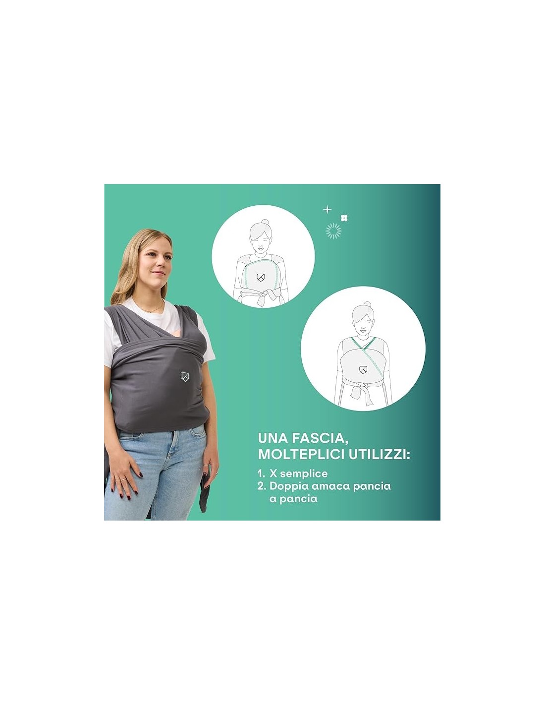 Koala Babycare Cuddle Band 2.0 - Fascia Porta Bebè in Cotone Organico su Shopincasa.it