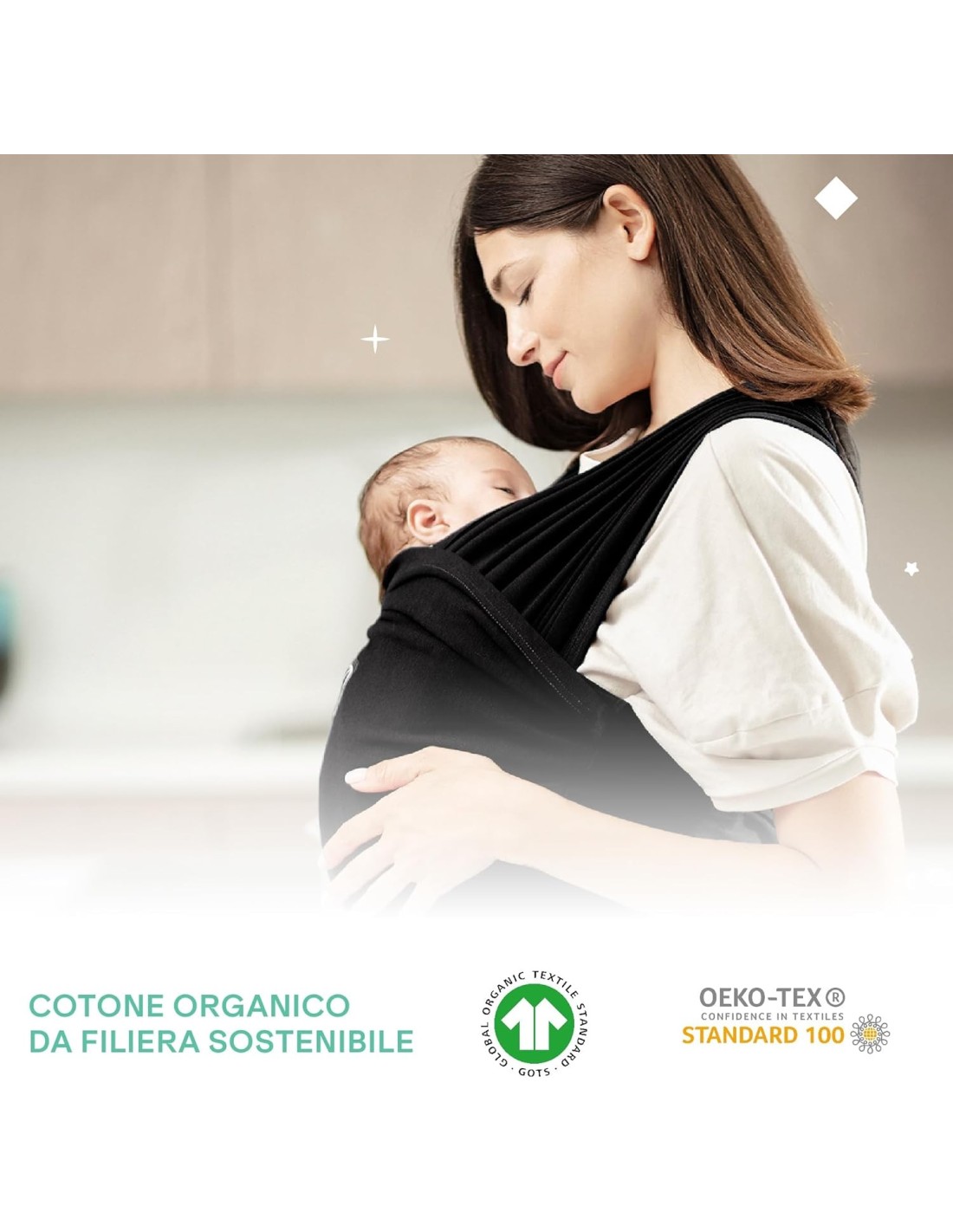 PRIMA INFANZIA: vendita online Koala Babycare Fascia Neonato Cuddle Band 2.0 - Porta bebè in cotone organico, resistente e re...