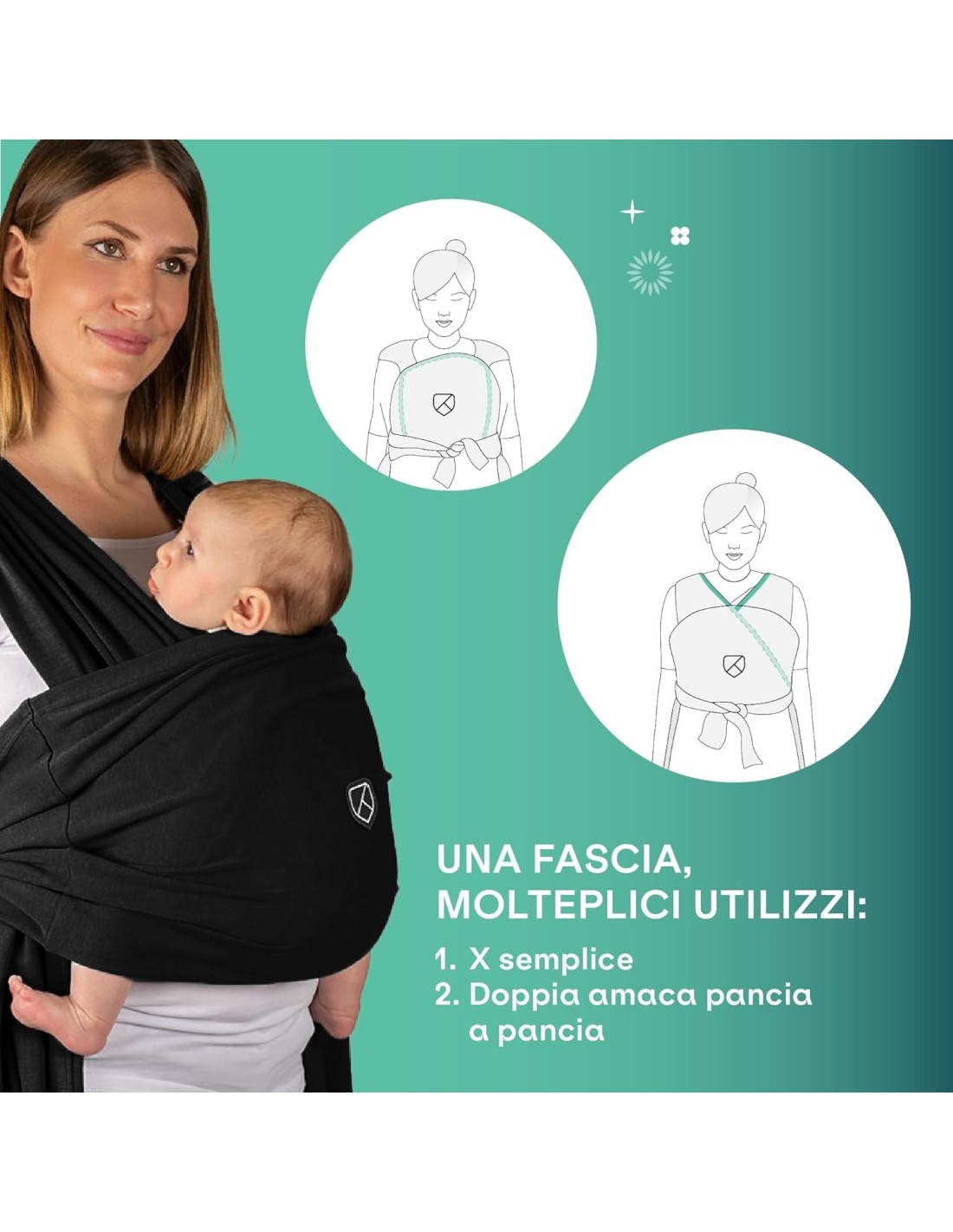 PRIMA INFANZIA: vendita online Koala Babycare Fascia Neonato Cuddle Band 2.0 - Porta bebè in cotone organico, resistente e re...
