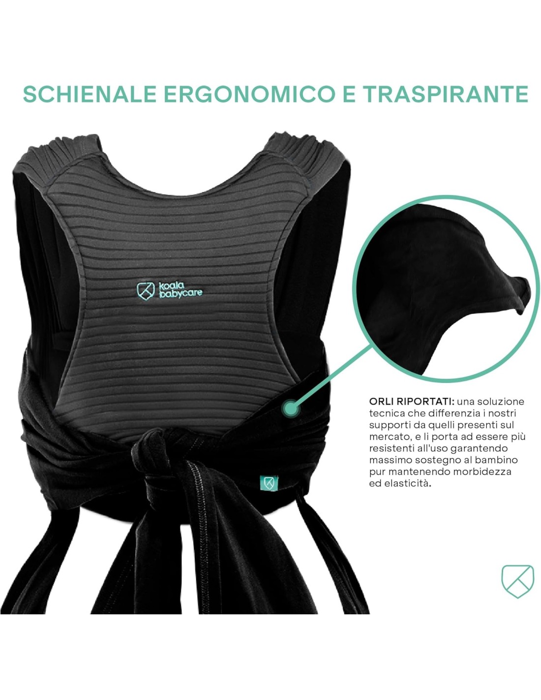 PRIMA INFANZIA: vendita online Koala Babycare Fascia Neonato Cuddle Band 2.0 - Porta bebè in cotone organico, resistente e re...