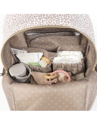 Zaino London Animal Print in Similpelle Beige | ShopInCasa
