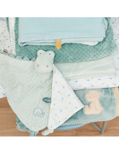 Coperta Bambino Double Face 75x100 cm - Romeo, Jules e Sally Nattou Azzurro