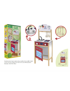 PRESCOLARI: vendita online LEGNOLAND 42498 CUCINA LEGNO 96X39X29CM CON ACCESSORI in offerta