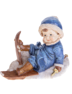 bambino con sci in resina Brandani per Natale | shopincasa.it