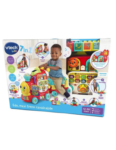 VTech Edo Maxi Treno Cavalcabile 7 in 1 - Trenino Multiattività 12-36 Mesi | shopincasa.it