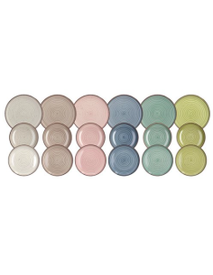 SERVIZI TAVOLA: vendita online Servizio Piatti Tognana Urban Pastel 18 pezzi in Stoneware – Color Pastello in offerta