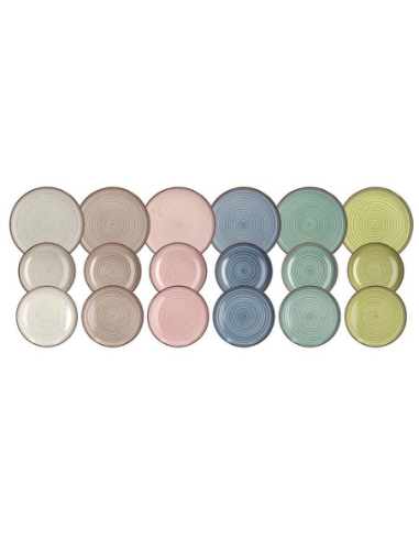 SERVIZI TAVOLA: vendita online Servizio Piatti Tognana Urban Pastel 18 pezzi in Stoneware – Color Pastello in offerta