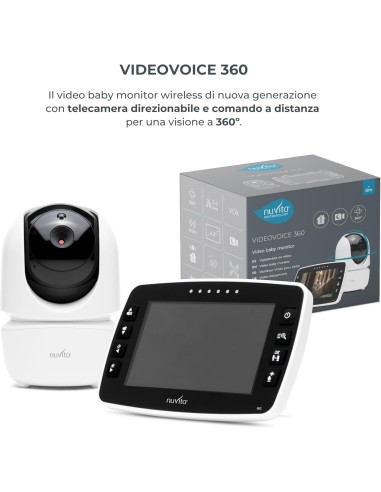 Nuvita 3045 Videovoice - Baby Monitor Wireless con Visione Notturna e Ninne Nanne | Shopincasa.it