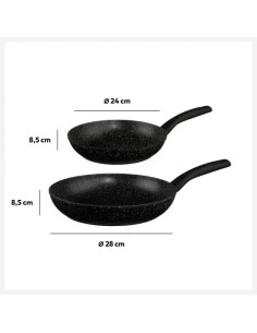 PENTOLE - COPERCHI ALLUMINIO: vendita online Set di 2 Pentole in Alluminio "Caractère", 24 cm, 28 cm, Manici Ergonomici | Sho...