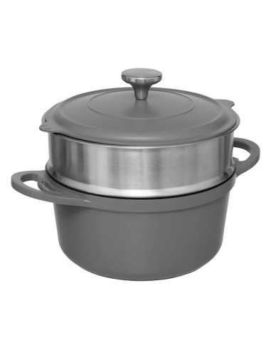 PENTOLE - COPERCHI ALLUMINIO: vendita online Vaporiera D24cm Alluminio Pressato Grigio | Shop in Casa in offerta