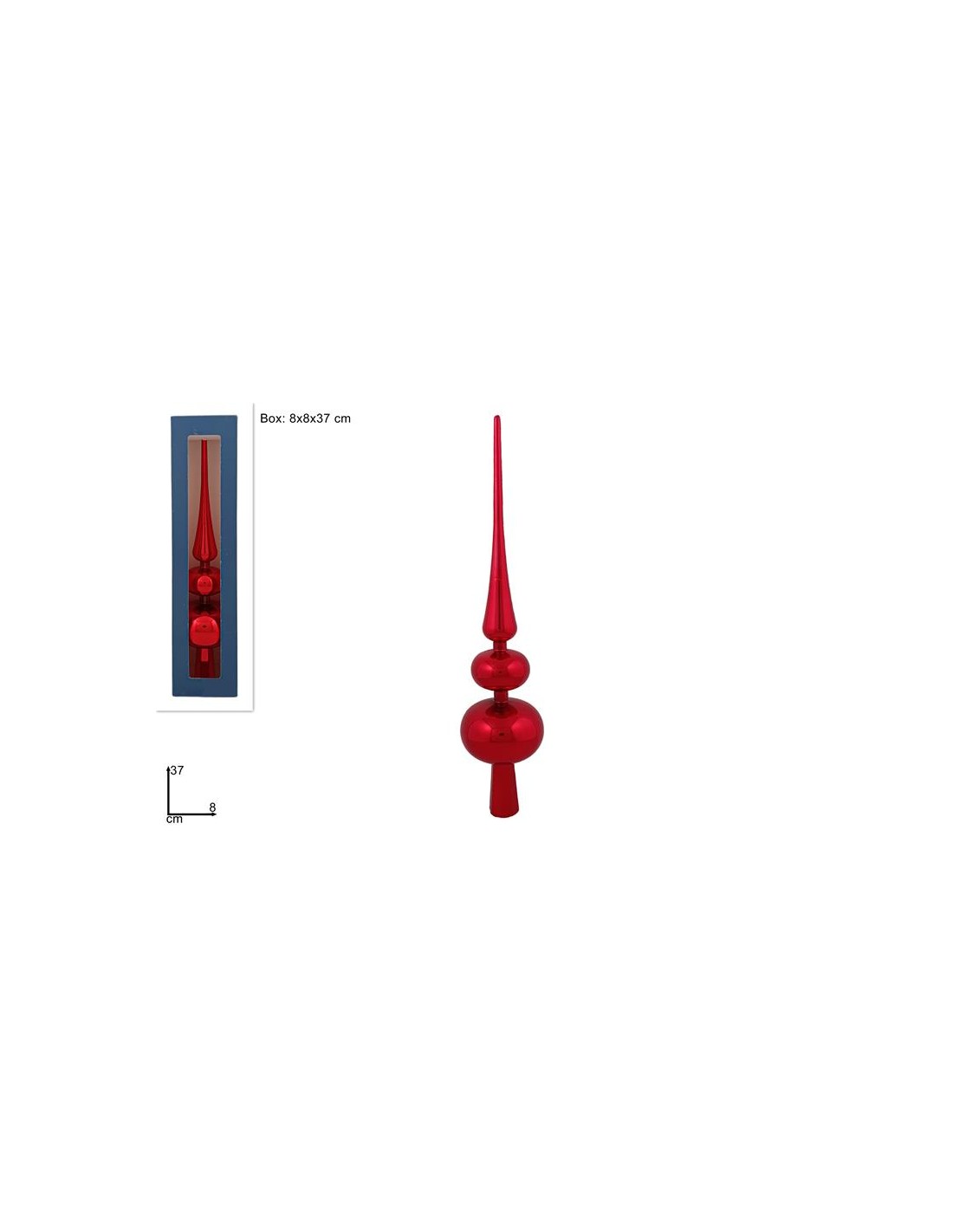 PUNTALE 285863 ROSSO 37CM