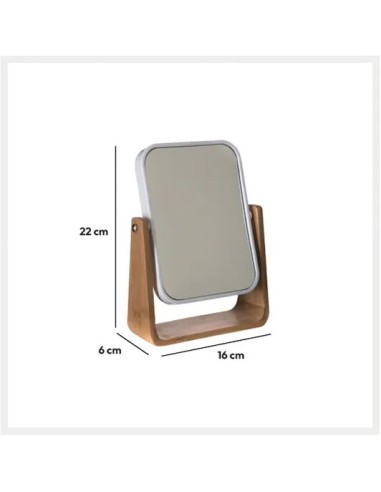 SPECCHI: vendita online Specchio Natureo 16 cm x 22 cm, cornice in bambù, dimensioni L. 16 x H. 22 x P. 6 cm, stile naturale,...