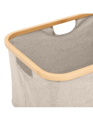 PORTABIANCHERIA: vendita online Cestino portaoggetti pieghevole 57x37x27 cm, poliestere e bambù, contenitore salvaspazio, ces...