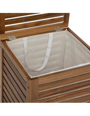 PORTABIANCHERIA: vendita online Cesto portabiancheria "Blackacia" 65L in legno di acacia, dimensioni L. 60 x l. 40,3 x H. 40,...
