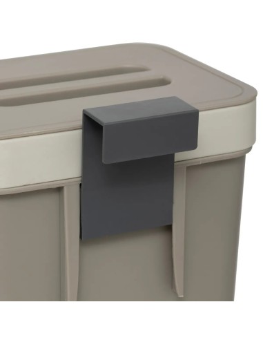 PATTUMIERE: vendita online Bidone per il compost 5 litri in plastica color talpa, dimensioni L. 24,5 x P. 18,7 x H. 14,5 cm, ...