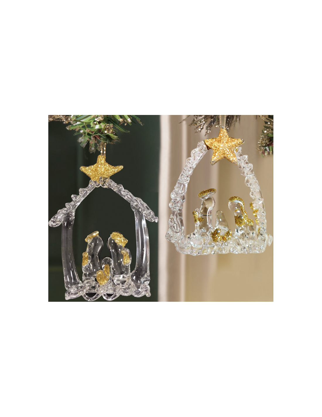 Brandani Decori Natale Natività Mignon in Vetro H 5 cm | shopincasa.it
