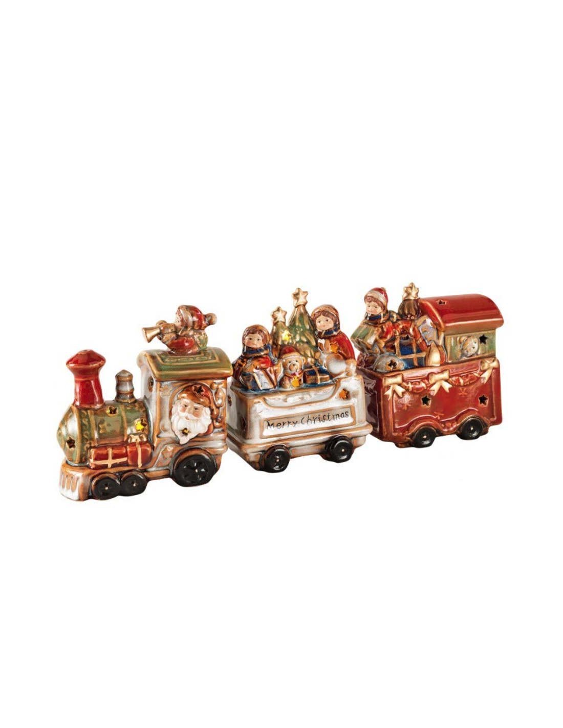 84219 TRENO DI NATALE SET 3PZ PORCELLANA