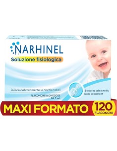 Narhinel Soluzione Fisiologica MAXI FORMATO - 120 Flaconcini per Lavaggi Nasali | shopincasa.it 2